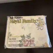 Vintage Cannon Royal Family No Iron Percale Twin Fitted Bottom Sheet 39x76 NOS