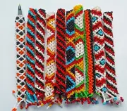 Beaded Pen Pencil Holder Sleeve 5 inch Lot of 10 Multicolor