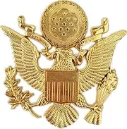 [Lucky angel] Badge Eagle Emblem Insignia Cockade for Army Hat Military Officer Caps