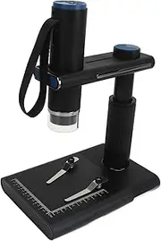 WiFi Digital Microscope, Digital Microscope 50?1000X Magnification Type C Charging 5V 1A with Stand for Skin Inspection for PC (Color : Black)