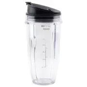 24 oz Cup, Sip & Seal Lid 483KKU486 408KKU641 for Nutri Ninja BL480 BL640 CT680
