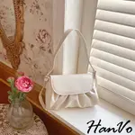 【HANVO】小雲朵肩背斜背兩用包 韓國時髦百搭斜背小包 休閒日常小包包 韓系包包 女生配件 A1055