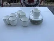 NORITAKE china HERMITAGE pattern 9740 Tea Cup Set of Eight (8) - 16 Pieces