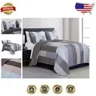 Soft Cotton 3-Piece Plaid Checkered Quilt Set - Machine Washable & Lightweight