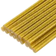 Mini Hot Glue Gun Sticks 8" x 0.27" for Glue Guns Glitter Gold 16pcs