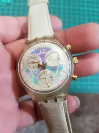 在飛比找Yahoo!奇摩拍賣優惠-＜行走中＞38mm 漂亮 swatch 錶帶損 便宜賣 買到