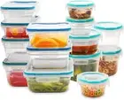 28-Piece Plastic Food Storage Container Set | Pantry Organization and Storage,