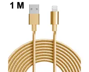 Lightning Cable, IPhone Charger Cable , Nylon Braided USB Fast Charging - Black