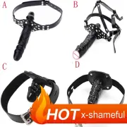 Binding Chastity Panties Silicone Plugs PU Leather Strap Belt Underwear