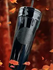 Starbucks Black Slime Cup 24oz Venti Ooze Drip Tumbler New Halloween 2024