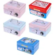 Sanrio/Doraemon Cash Box Coin Money Safe Bank Jewelry Storage Tin Dial Key Lock