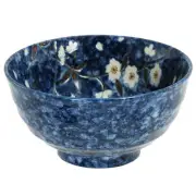 2 PCS. Japanese Noodle Rice Soup Bowl 6.75"D Ceramic Sakura Flower Made in Japan