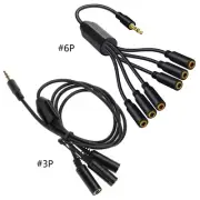 3.5mm Earphone Adapters Headphone Splitter 1 to 3/6 Male to Female Headsets