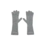 [Jacquemus] Jacquemus-Grey Les Grosgrain Alpaca Gloves-Donna OS OS