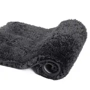 Large Bathroom Rug (24 x 40) Extra Soft and Absorbent Shaggy 24" x 40" Black