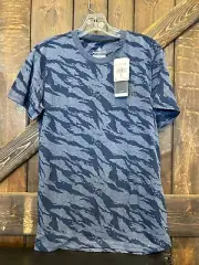 adidas Women's Navy Camo T-shirt CD2013 Size Small #Sec-A9