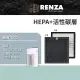 【RENZA】適用TECO 東元 NN-2403BD NN2403BD 智慧淨化PM2.5 偵測空氣清淨機(2合1HEPA+活性碳濾網 濾芯)