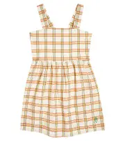 [The Animals Observatory] The Animals Observatory Badger checked cotton dress Y 4 multicoloured
