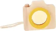 Generic Camera Kaleidoscope Outdoor for Retro Mini Camera Mini Vintage Camera Mini Room Mini B Miniature Wood Camera Crafts Wooden Beige