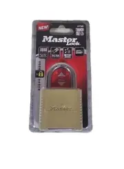 Master Lock Heavy Duty Outdoor Combination Lock Brass Finish 2" Wide 875D