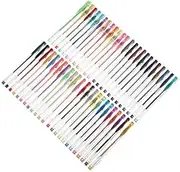48Pcs Colorful Gel Pens Metallic Paint Sign Pens for Students Ink for Drawing Crafting School Use Lightweight Art Supplies