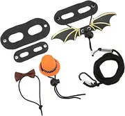Bearded Dragon Leash and Harness Set, Bearded Dragon Harness Lizard Leash Harness Set Bearded Dragon Leash Adjustable Leather Lizard Reptiles Harness Leash for Amphibians (Orange
