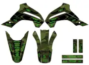 2019-2020 KLX 140 G APACHE Green Senge Graphics Kit Compatible with Kawasaki