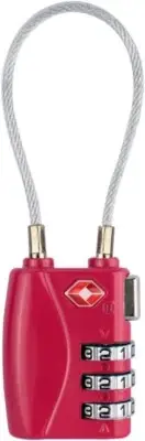 Luggage Locks, TSA Accepted 3 Digit Luggage Cable Locks with Alloy Body, Set...