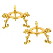 Crystal Ball Stand 2pcs Sphere Display Stand for 40 to 60mm Balls, Golden