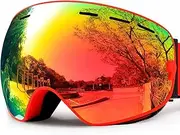 SPOSUNE Ski Goggles Over Glasses - Snow Goggle for Men Women Youth Snowboard Skiing - UV400 Anti-Fog Snowmobile Goggles