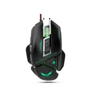 11 Keys Game Mouseful Macro Programming Mouse 3200Dpi Adjustable For Zzerodate X400Gy Black