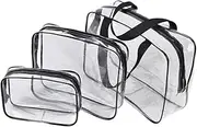 [Baluue] Cosmetics Bag Set 3pcs Travel Toiletry Bag Hanging Makeup Bag Storage Compact for Women