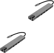 ABOOFAN Pcs Professional Type-c USB Hub Compact Computer Adapter Mobile Phone Converter Type c Docking Station for Home Office