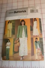Butterick Pattern Wardrobe #3900 sizes 14,16,18 Misses Jacket, Top, Skirt, pants