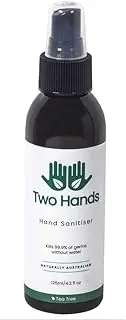 Two Hands 125ml Hand Sanitiser/Sanitizer Tea Tree Oil/Aloe Vera Mist Spray