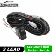 3-LEAD LED Light Bar Wiring Harness Kit 12V 40A Fuse Relay Rocker Switch Kit