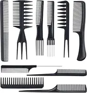 Oneleaf Styling Hair Comb 10PCS Hair Stylists Professional Styling Comb Set Variety Pack Great for All Hair Types & Styles