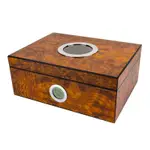 LUBINSKI 魯賓斯基 雪茄盒 複古 透視窗 雪鬆木 電子 溫濕度錶 雪茄保濕盒 雪茄盒便攜 雪茄盒 雜耍 雪茄用品