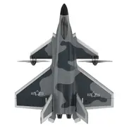 KF700 J-20 4-Channel Brushless Glider RC Plane, 300m Range, Camouflage Gray