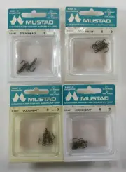 4 packs of Vintage Mustad Doughbait hooks - size 8 2 per pack