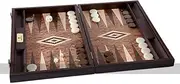 Manopoulos Luxury Walnut Burl 19-inch Backgammon Set for 2 Players, Ages 12+
