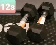 *FREESHIP TO AK, PR, HI *CAP 12 Lb Rubber Hex Dumbbell PAIR Set