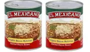 El Mexicano Frilojes Bayos Refritos Refried Bayos Beans Two Cans 1 lb 12 oz/800g