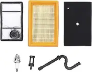 Chainsaw Air Filter Fuel Filter Sparking Plug Fuel Pipe Prefilter Sponge Assembly Kit Complete Maintenance Set for TS400 Chainsaw Rubber Plastic Parts
