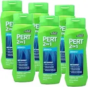 PERT 2 IN 1 Shampoo and Conditioner, Anti-Dandruff, 13.5 Fl. Oz (Pack of 6)