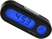 YOSADIER 1Pc Car Dashboard Thermometer Clock High Precision Digital Temperature Gauge with Dual Functionality Durable Material Easy Installation for Vehicles and Automobiles