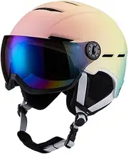 Snow Helmet, Adult Snowsports Ski and Snowboard 3D Helmets for Men and Women, Adjustable Fit, Knit Liner, Anti-Fog Ventilation, 12 Vents, PC Shell & EPS Core 04,S