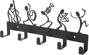 PENIKOKO Musical Note Wall Hanger Key Holder with Hooks for Entryway Organization Coat Rack for Hats Bags Towels and Keys Sturdy Cast Iron Construction for Daily Use