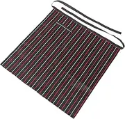 [GAROZATION] Hotel Chef Apron Black Apron Mens Apron Cute Apron Kitchen Aprons Half Waist Apron for Women Server Apron Black and White Apron Chef Waist Apron Waist Long Apron Polyester Cotton