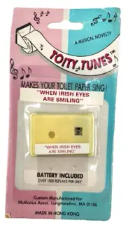 Toity Tunes Novelty Toilet Paper Music Box Plays When Irish Eyes Are Smiling